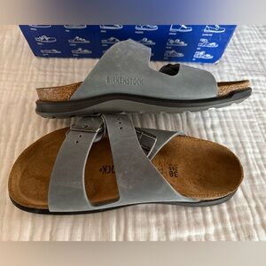 NWT Birkenstock Arizona Crosstown Oiled Leather Sandals Size 38 Regular/Wide